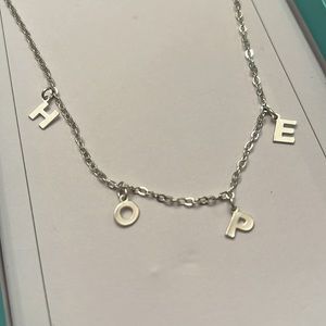NWT- Hope Silver Necklace